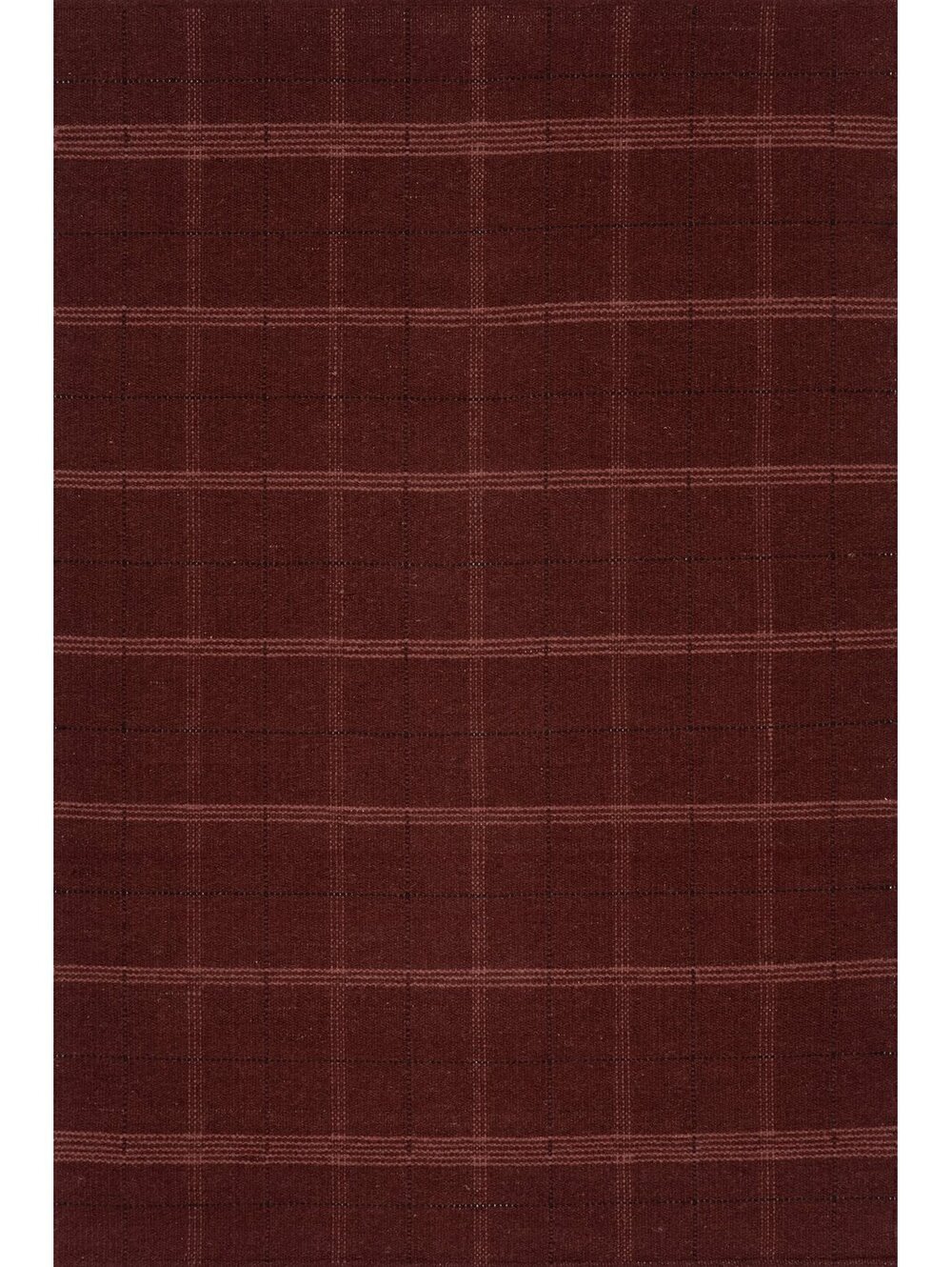 Rugs USA Downing Plaid Wool Rug by Nate Berkus | Red Rug Size 7'6"x9'6"
